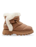 Steve Madden Боти Frostee с еко пух - Коняк кафяв/Слонова кост