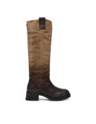 Steve Madden Дамски ботуши - естествена кожа - кафяви - без закопчаване