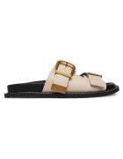 Steve Madden Дамски чехли - естествена кожа - бежови