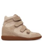 Steve Madden Дамски кецове естествена кожа - велкро - бежови