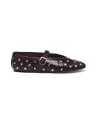 Steve Madden Кожени пантофки Archer - Бордо/Сребрист