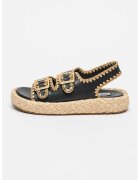 Steve Madden Кожени сандали с отворена пета - Бял/Бежов