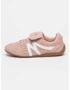 Steve Madden Кожени спортни обувки с лого - Бял/Тъмнорозов