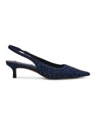 Steve Madden Обувки с отворена пета и котешки ток - Бял/Черен