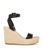 Steve Madden Полускосени сандали от еко кожа - Черен/Бежов