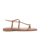 Steve Madden Равни сандали от еко кожа с каишки - Златист/Черен