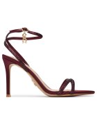 Steve Madden сандали от естествена кожа с ток - каишки и каишка на глезена с лого