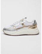 Steve Madden Скосени спортни обувки Starlyn с метален ефект - Пастелносин/Бежов/Лилав
