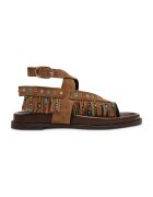 Steve Madden Велурени сандали с ресни и мъниста