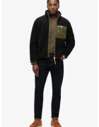Superdry  Co SUPERDRY - Плюшено яке с цип - Зелен/Черен
