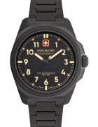 Swiss Military HANOWA Мъжки часовник Fieldmaster - водоустойчив до 30м - кожена каишка - черен