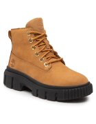 Timberland Дамски ботуши Wheat Nubuck - естествена кожа - кафяви