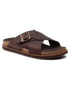 Timberland Мъжки чехли TB0A41A1V131 - естествена кожа - кафяви