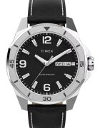 Timex Часовник Essex - кварцов механизъм - сив циферблат - верижка от неръждаема стомана - черен