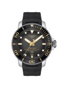 Tissot Мъжки часовник - Неръждаема стомана/Каучук - Черен