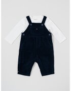 Tommy Hilfiger Блуза и джинсов гащеризон - Бял/Тъмносин
