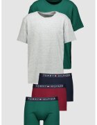 Tommy Hilfiger Боксерки и тениска - 5 части - Бял/Син