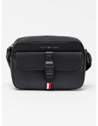 Tommy Hilfiger Чанта за кръста Foundation от еко кожа - Червен/Бял/Черен
