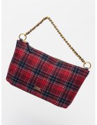 Tommy Hilfiger Чанта за рамо с вълна с принт - Тъмночервен/Тъмносин