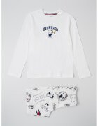 Tommy Hilfiger Дълга пижама с принт Snoopy - Бял/Тъмносин