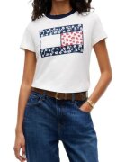 Tommy Hilfiger Дамска тениска - Tjw Reg Nolvety Ringer - Памук -