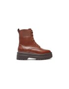 Tommy Hilfiger Дамски боти - 304439865 естествена кожа - кафяви