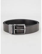 Tommy Hilfiger Двулицев кожен колан Denton - Черен/Тъмносин