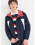 Tommy Hilfiger Двулицево олекотено яке с качулка - Бял/Тъмносин