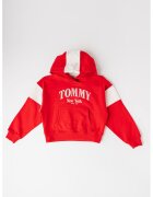 Tommy Hilfiger Худи с памук с лого - Червен/Бял