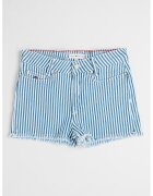 Tommy Hilfiger Къси дънки на райе - Бял/Тъмносин