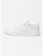 Tommy Hilfiger Кожени маратонки Essential Chic Court - Златист/Черен/Мръснобял