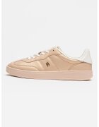 Tommy Hilfiger Кожени спортни обувки под глезена - Бял/Златист
