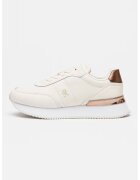Tommy Hilfiger Кожени спортни обувки с лого - Бял/Златист