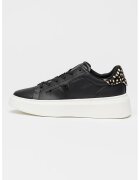 Tommy Hilfiger Кожени спортни обувки с равна платформа - Черен/Крем