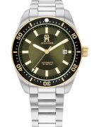 Tommy Hilfiger Мъжки часовник Th85 - 40 mm - зелена циферблата - автоматичен механизъм - неръждаема стомана - водоустойчивост 10 ATM