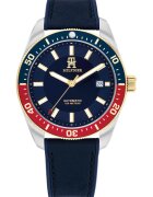 Tommy Hilfiger Мъжки часовник TH85 - автоматичен - 40mm - син циферблат - син каишка