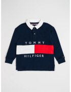 Tommy Hilfiger Памучна блуза - Червен/Тъмносин