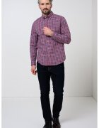 Tommy Hilfiger Памучна карирана риза с яка Oxford - Червен/Син