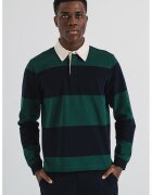 Tommy Hilfiger Раирана памучна блуза - Бордо/Ултрамарин синьо