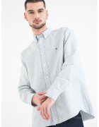 Tommy Hilfiger Раирана памучна риза Heritage тип Oxford - Мръснобял/Светло бежово