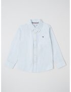 Tommy Hilfiger Риза Oxford с органичен памук - Бял/Пастелносин