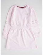 Tommy Hilfiger Рокля с дълги ръкави - еластична талия и лого - Сив меланж/Тъмносин