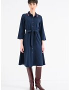 Tommy Hilfiger Рокля с памук с яка и 3/4 ръкави