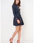 Tommy Hilfiger Рокля тип риза с принт - Ултрамарин синьо/Тъмночервен