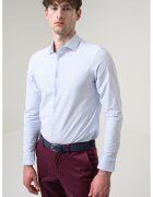 Tommy Hilfiger Слим риза с класическа яка - Бял/Пастелносин