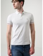 Tommy Hilfiger Слим тениска с яка и бродирано лого
