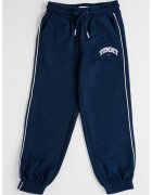 Tommy Hilfiger Спортен панталон с памук с лого - Светло бежово/Тъмносин