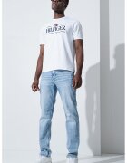 Tommy Hilfiger Стандартна тениска с овално деколте и лого - Бял/Тъмносин