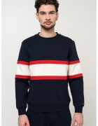 Tommy Hilfiger Суитшърт с овално деколте - Червен/Мръснобял/Тъмносин