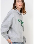 Tommy Hilfiger Свободен суитшърт с яка с къс цип - Пепеляво сиво/Ирландско